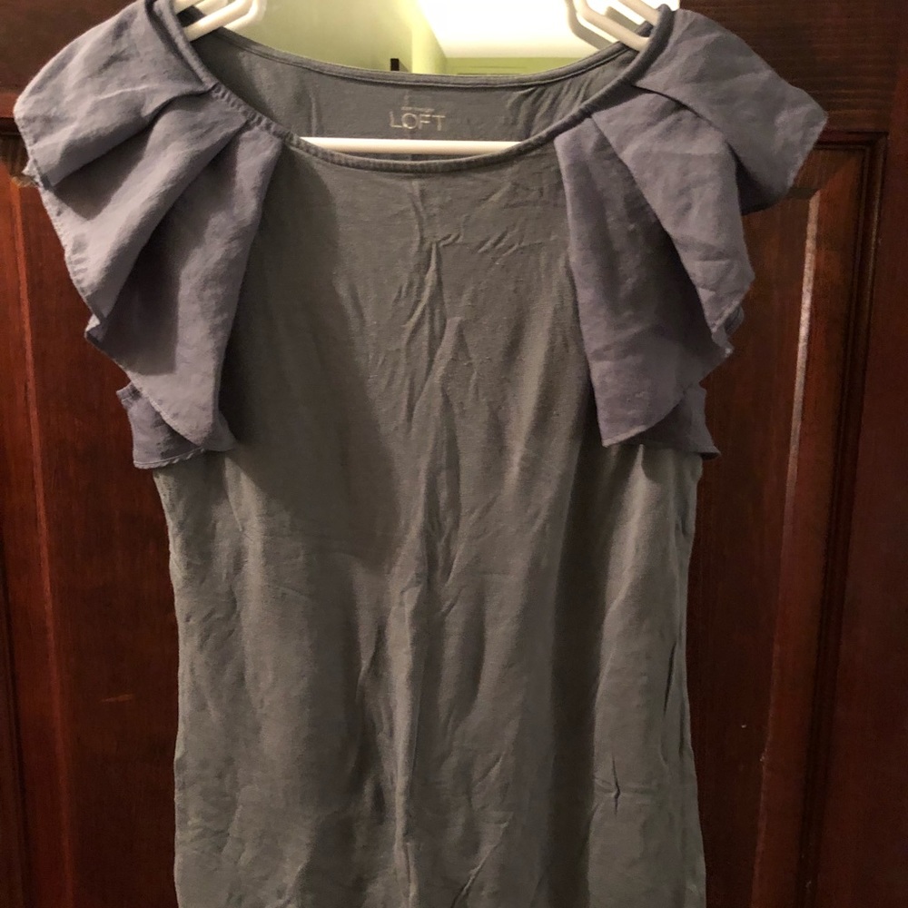 Loft ruffle top